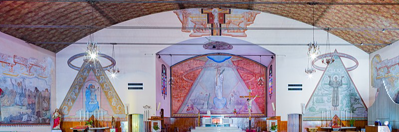 Restituzione dei dipinti murali del Prealpino restaurati da Enaip