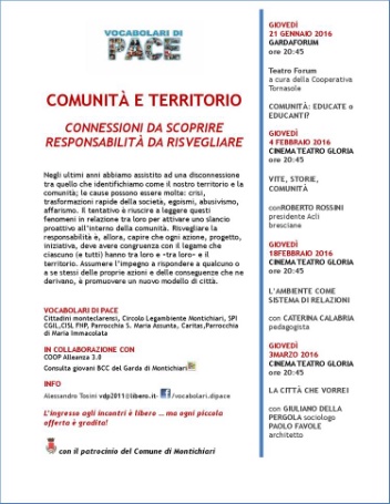 Incontro a Montichiari su comunità e territorio