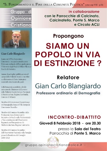 A Ponte San Marco incontro sul destino demografico